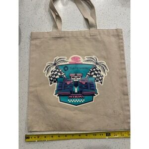 Levis Chase Sapphire Miami Grand Prix F1 Racing Canvas Tote Bag Natural Tan